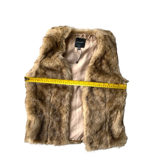 DYNAMITE Brown Faux Faur Vest - Picture 10 of 10